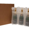three bottle inflatable bottle packaging with outer bottle box