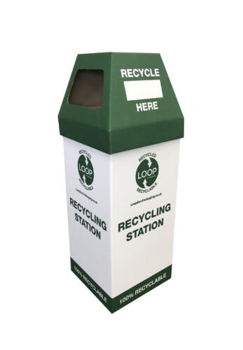 eco-friendly cardboard recycling bins from loop