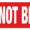 Do not bend labels