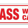Glass with care labels