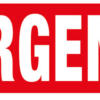 Urgent self adhesive labels
