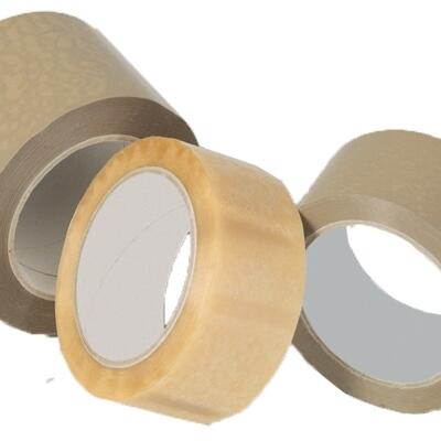 clear and brown low noise packing tapes