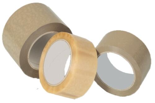 clear and brown low noise packing tapes
