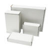 white cardboard mailing boxes