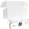 white lined postal carton mailing box