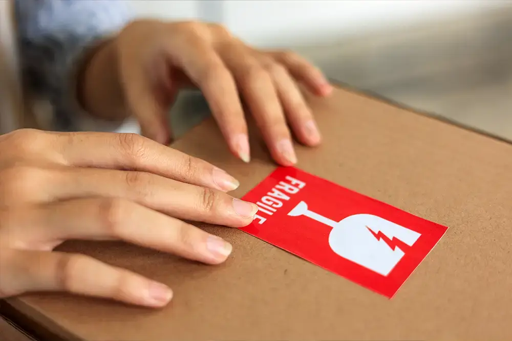 custom printed tape labels for branding and marketing