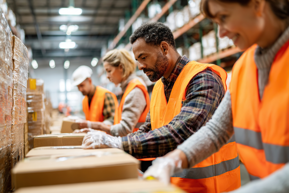 just in time packaging delivery for stock management
