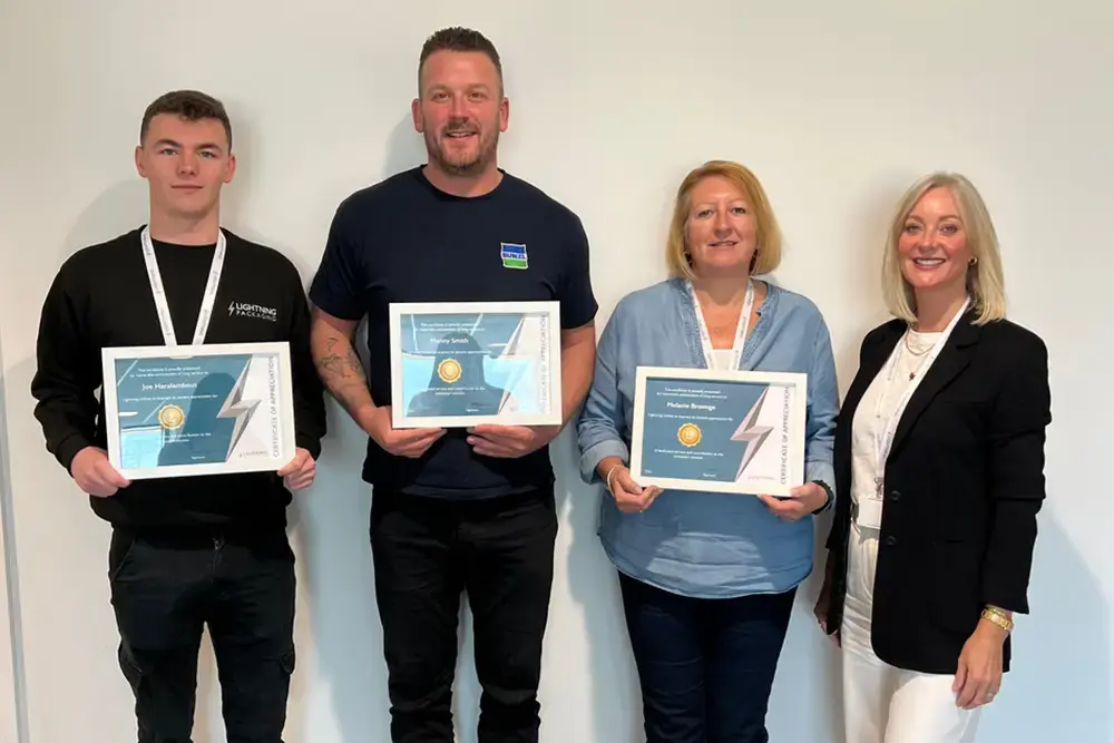 Lightning packaging awards for long standing members